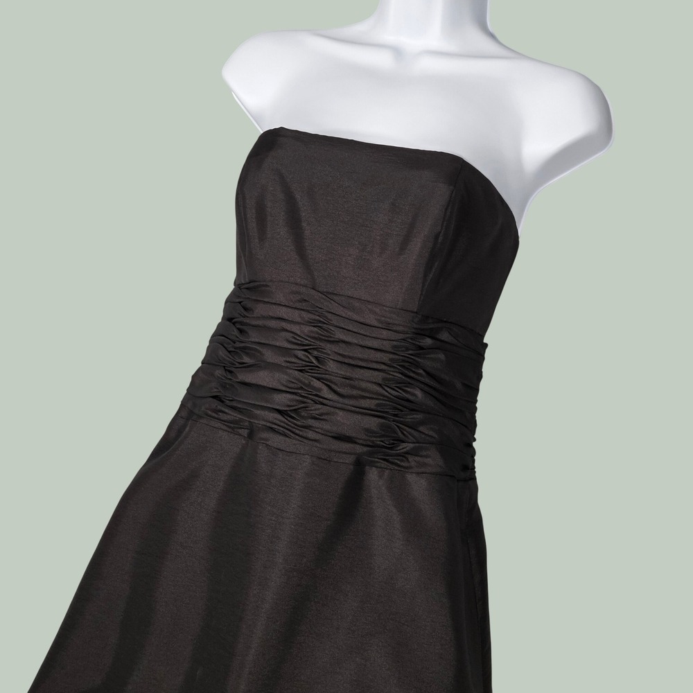 Star Jordan Women 6 Strapless Ruched Waist Evening Gown Dress Black VTG Y2K Hoco